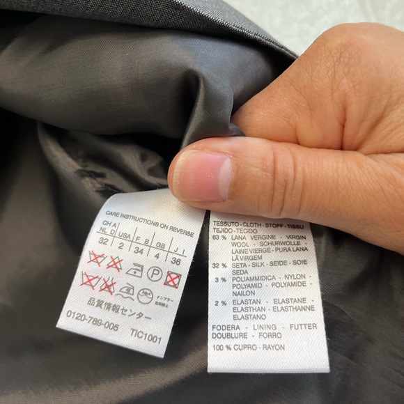 MaxMara Gray Wool & Silk Pantsuit Sz. 36 (US2) - Picture 6 of 16